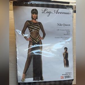 Halloween Leg Avenue Cleopatra Nile Queen Catsuit Costume NWT